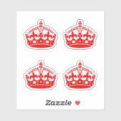 4 Houd Calm Crown Red Sticker (Vel)
