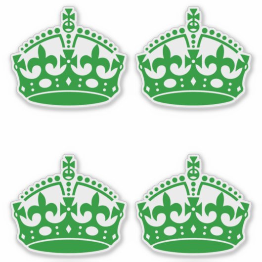 4 Houd kalm in groen Sticker (Voorkant)