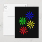 4 Ice Crystals Briefkaart (Voorkant / Achterkant)