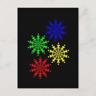 4 Ice Crystals Briefkaart