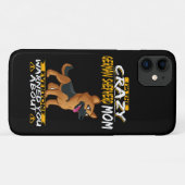 4 Ik ben de gekke Duitse herder mam iedereen Warne Case-Mate iPhone Case (Achterkant (horizontaal))