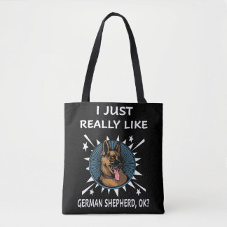 4 Ik hou gewoon van Duitse herder OK Tote Bag