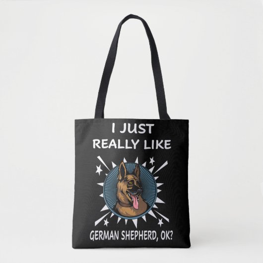 4 Ik hou gewoon van Duitse herder OK Tote Bag (Voorkant)