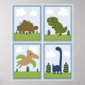 4-in-1-dinosaurussen/Dino 8x10-inch zurenwerk Poster (Voorkant)