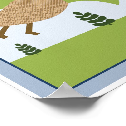 4-in-1-dinosaurussen/Dino 8x10-inch zurenwerk Poster (Hoek)