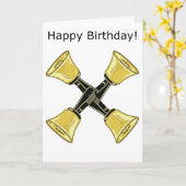 4-in-hand - Happy Birthday-kaart Kaart (Gele Bloem)