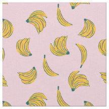 (4 inch) Cool banaan illustraties in roze achtergr