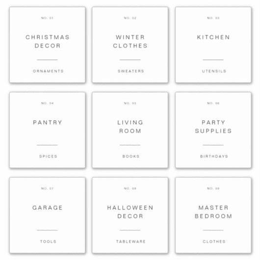 4-inch Home Storage Packing Shipping Label Sticker (Voorkant)