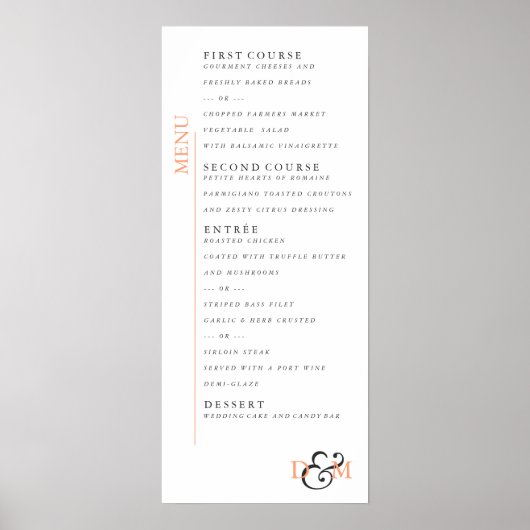4-inch kantaalmenu van 9 inch Poster (Voorkant)