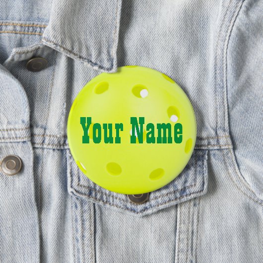 4-inch Pickleball Nametag Button (In situ)