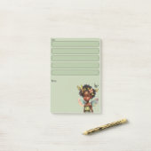 4-inch x6-zwart meisje — artikel met briefing post-it® notes (Op bureau)