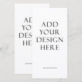 4-inch x8-menu & programmaafdrukken bedankkaart (Voorkant / Achterkant)