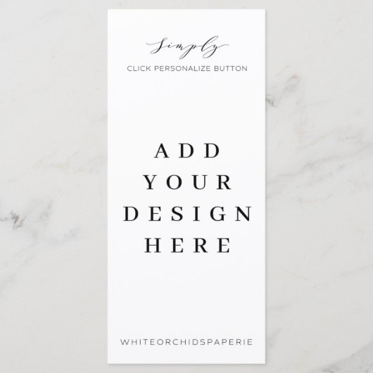 4-inch x9-inch menuprogramma Kaarten afdrukken (Achterkant)