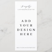 4-inch x9-inch menuprogramma Kaarten afdrukken (Voorkant)