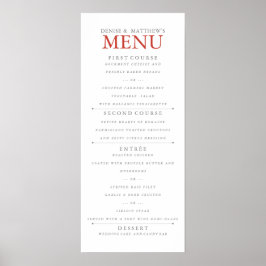 4-inch x 9-inch menu Poinciana Poster