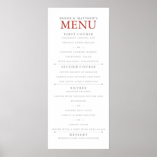 4-inch x 9-inch menu Poinciana Poster (Voorkant)