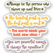 4 Inspirational Quotes for High School Graduates | Sticker (Voorkant)