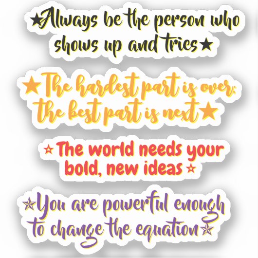 4 Inspirational Quotes for High School Graduates | Sticker (Voorkant)