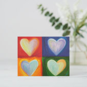 4 Inspirerend liefdesharten Aangepaste Art-Briefka Briefkaart (Staand voorkant)