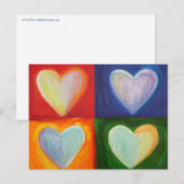 4 Inspirerend liefdesharten Aangepaste Art-Briefka Briefkaart (Voorkant / Achterkant)