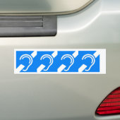 4 Internationale symbolen voor doven Bumpersticker (Op auto)