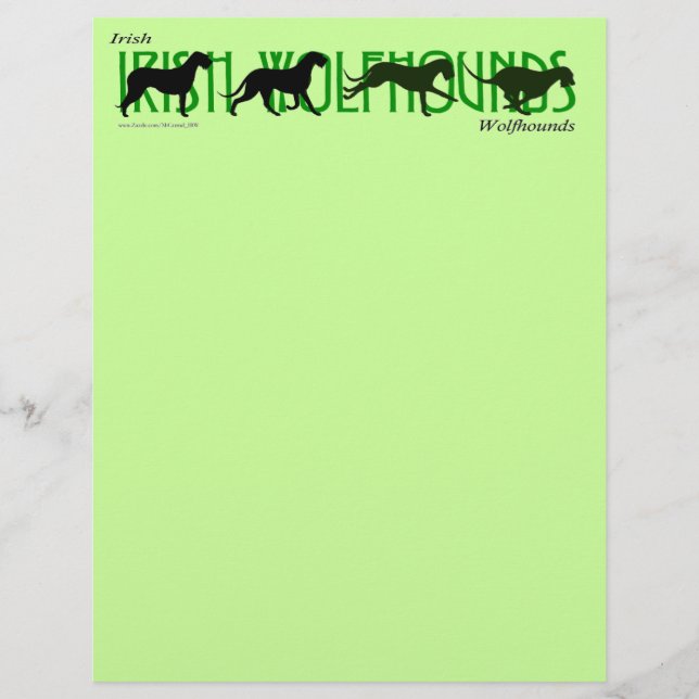 4 Irish Wolfhound Silhouettes (Voorkant)