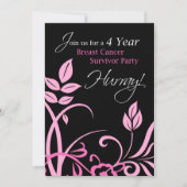 4 jaar Borstkanker Survivor Party uitnodiging (Voorkant)
