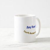 4 jaar CUSTOM NAME AA Jubileum Serenity Koffiemok (Voorkant rechts)