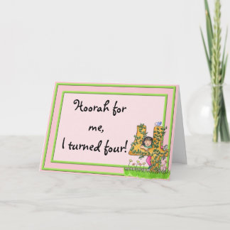 4 jaar de oude Uitnodiging van de Verjaardag