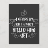 4 jaar Echtgenoot Vierde Jubileum bruiloft Briefkaart (Voorkant)