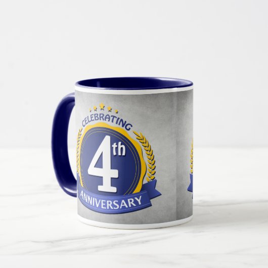 4 jaar Jubileum Koffie-Mok Mok (Voorkant links)