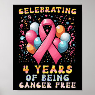 4 jaar kankervrij borstkanker poster