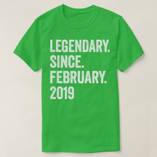 4 jaar Legendary sinds 4 februari 2019 T-shirt (Design voorkant)
