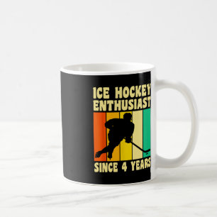 4 Jaar Oud 4 Verjaardag IJshockey 4e Geboorte Koffiemok