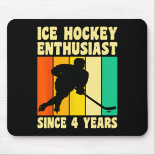 4 Jaar Oud 4 Verjaardag  IJshockey 4e Geboorte Muismat