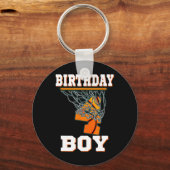 4 Jaar Oud Basketbal Jongen 4e Verjaardag Party Ce Sleutelhanger (Voorkant)