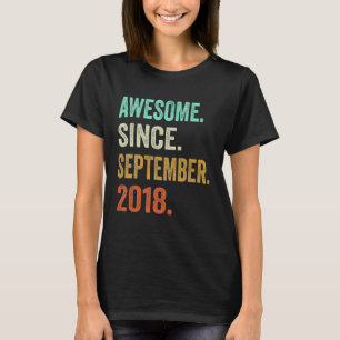 4 jaar oud cadeautje Geweldige sinds september 201 T-shirt