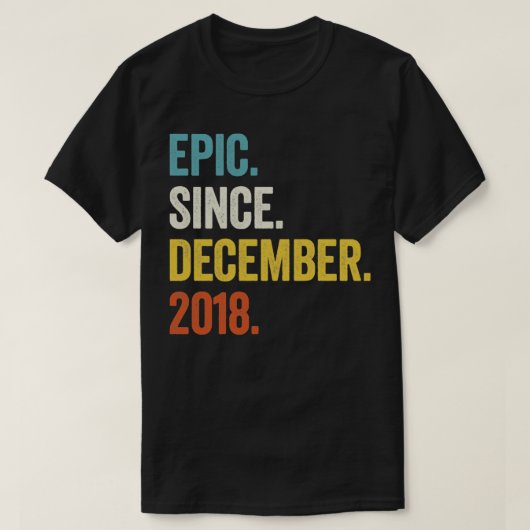 4 jaar Oud december 2018 4e verjaardag 6 T-shirt (Design voorkant)