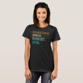 4 jaar oud Geweldige sinds 4 augustus 2018 4th Bir T-shirt (Voorkant volledig)
