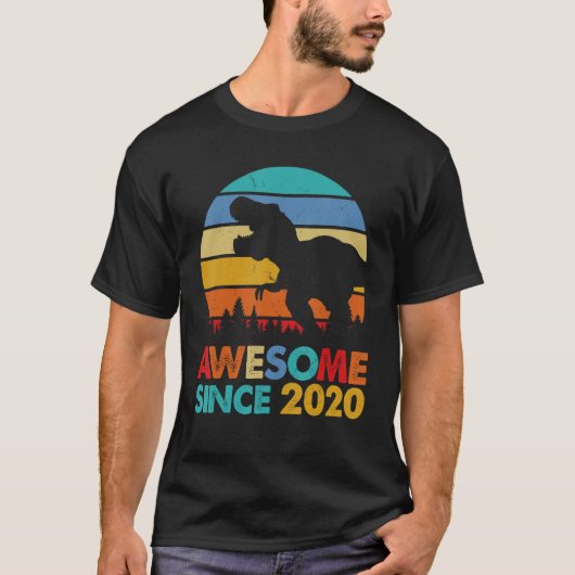 4 Jaar Oud Jongen 4e Verjaardag Dinosaurus Geweldi T-shirt (Voorkant)