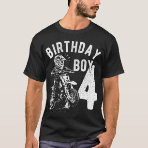 4 jaar oud kind - Verjaardagsjongen - Vuilfiets -  T-shirt