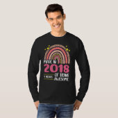 4 jaar oud op de vierde verjaardag, geboren in 201 t-shirt (Voorkant volledig)