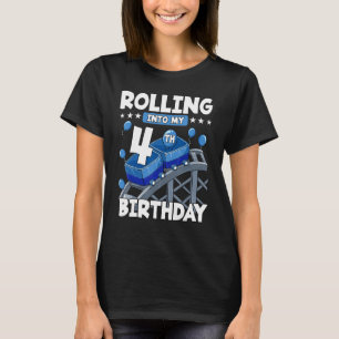 4 Jaar Oud Rolling In 4e Verjaardag Rollercoaster T-shirt
