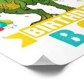 4 jaar oud Shirt 4e verjaardag Jongen T Rex Dinosa Poster (Hoek)