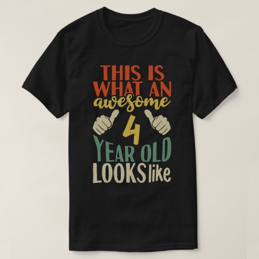 4 jaar oud t-shirt (Design voorkant)