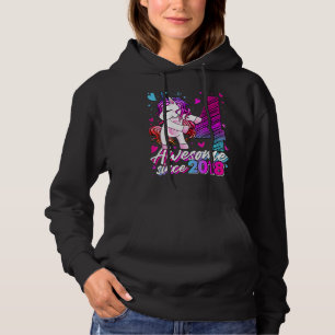 4 jaar oud Unicorn Floss4th Birthday Girl Uni Hoodie