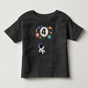 4 Jaar Oud Verjaardag Planeten Astronaut 4e Verjaa Kinder Shirts
