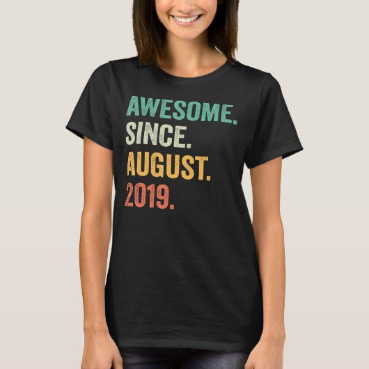 4 jaar oude 4-jarige jongen sinds augustus Geweldi T-shirt (Voorkant)