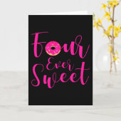 4 JAAR OUDE 4e verjaardag van het meisje Kaart (Gele Bloem)