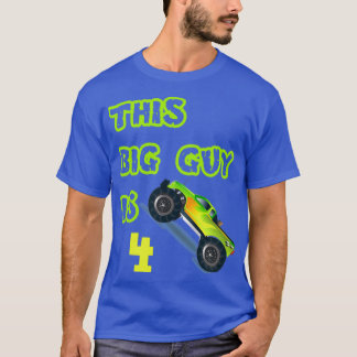 4 jaar oude Boys Monster Truck Birthday Giften T-shirt